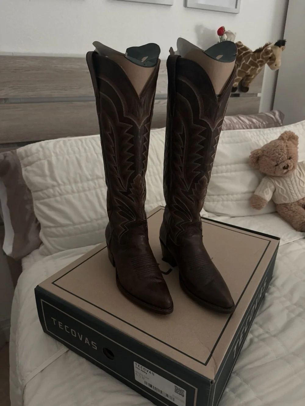 Tecovas Tall Brown Leather Over-the-Knee Western Boots